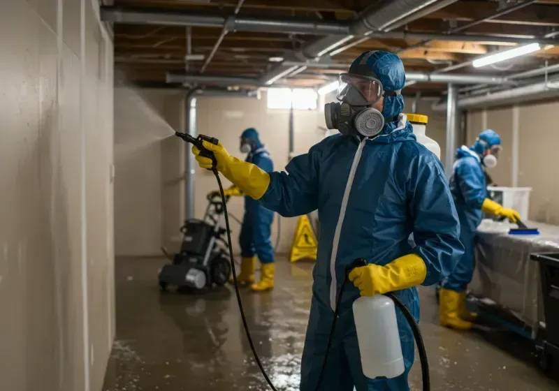 Basement Sanitization and Antimicrobial Treatment process in Milton, VT