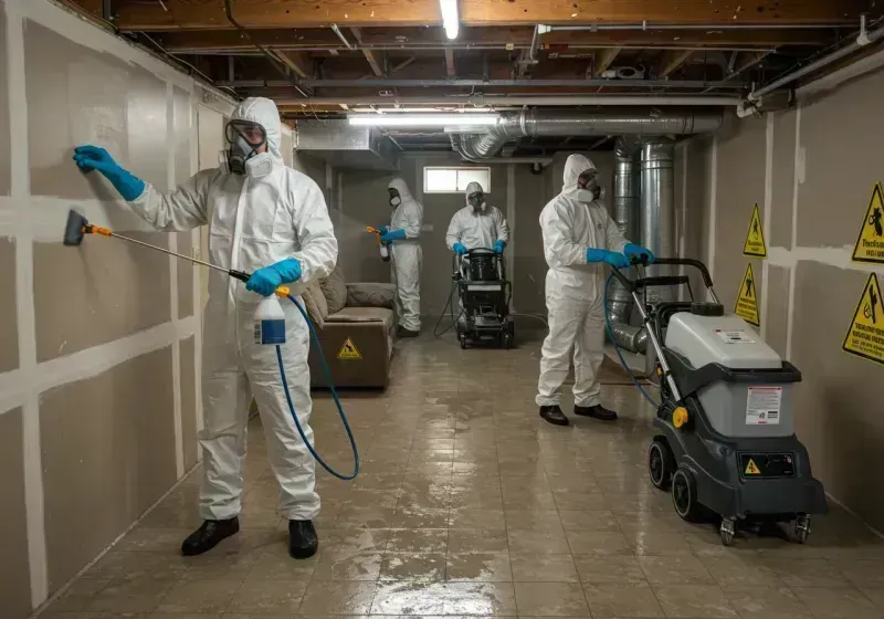 Basement Moisture Removal and Structural Drying process in Milton, VT